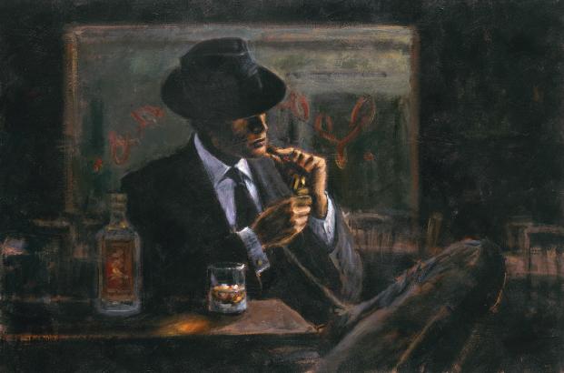 WHISKEY AT LAS BRUJAS painting - Fabian Perez WHISKEY AT LAS BRUJAS art painting